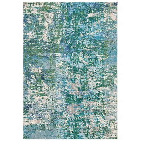 Flowers First 6 ft.-7 in. x 6 ft.-7 in. Madison 400 Round Contemporary Rug - Green & Turquoise FL1874405